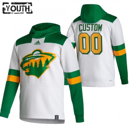 Kinder Eishockey Minnesota Wild Custom 2020-21 Reverse Retro Pullover Hooded Sweatshirt